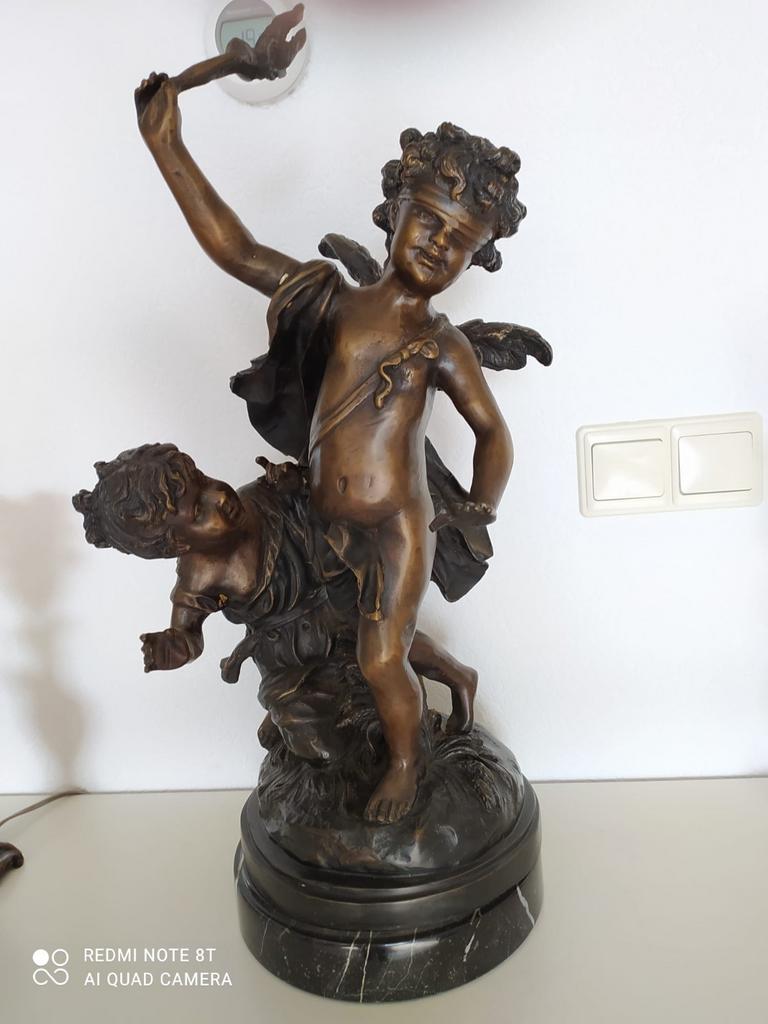 Te koop zeer mooi Brons beeld twee cupido's, Ophalen