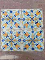 50 stuks antieke wandtegels tulp handbeschilderd 13.1x13.1, Antiek en Kunst, Antiek | Wandborden en Tegels, Ophalen