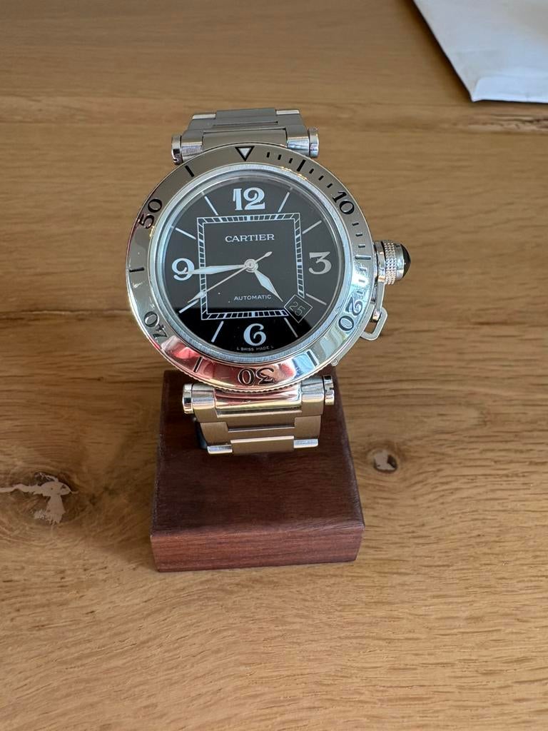 Cartier Pasha Seatimer stalen band, Ophalen of Verzenden, Zo goed als nieuw, Staal, Overige merken