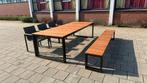 Grote Luxe Bristol Teak Tuinset – Tafel, Bank & 4 Stoelen, Tuin en Terras, Tuintafels, Ophalen, Zo goed als nieuw, Rechthoekig