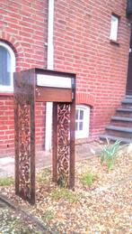 Brievenbus bloempatroon corten staal 5-3 mm, Tuin en Terras, Brievenbussen, Ophalen of Verzenden, Nieuw, Staal, Staande brievenbus