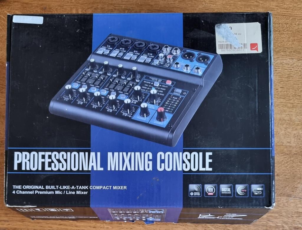 MENGPANEEL BLT compact met EFFECTS! 12 kanaals [8&4] NIEUW!, Muziek en Instrumenten, Mengpanelen, Nieuw, Ophalen of Verzenden