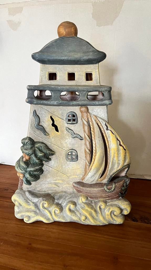 Terracotta winddicht -schip 2x, Huis en Inrichting, Ophalen of Verzenden, Zo goed als nieuw, Overige materialen, 25 tot 50 cm