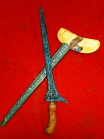 Antieke Keris Tilam Upih Pamor Banyu Mili Timoho SVE40, Verzenden