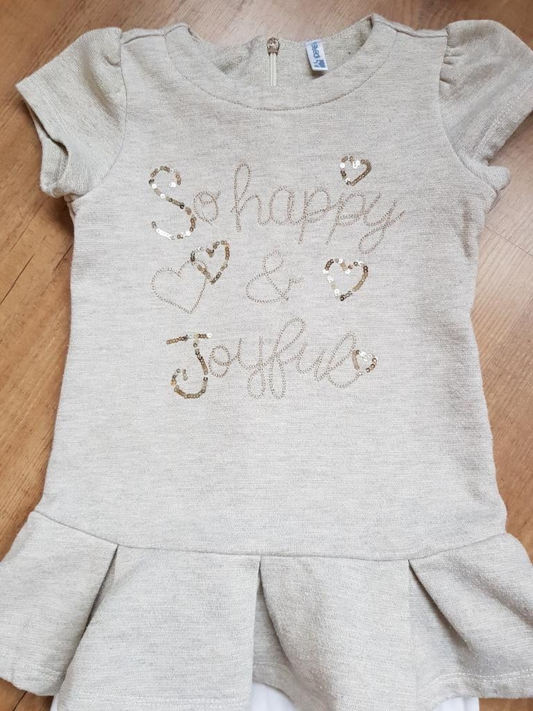 Goudkleurig shirtje met pailletten maat 98-104, IDEXE, Meisje, Ophalen of Verzenden, Zo goed als nieuw