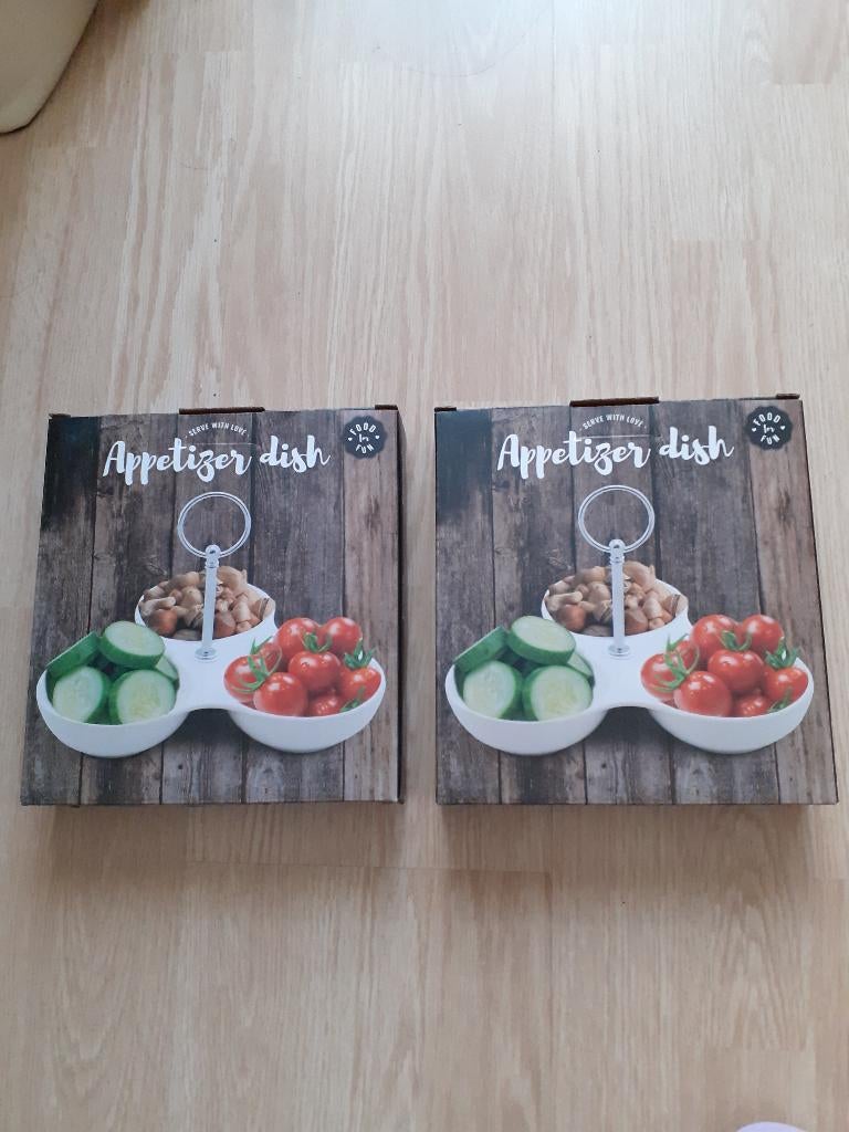 Serveerschaaltjes Nieuw 2 Stuks, Ophalen, Nieuw, Glas, Overige stijlen