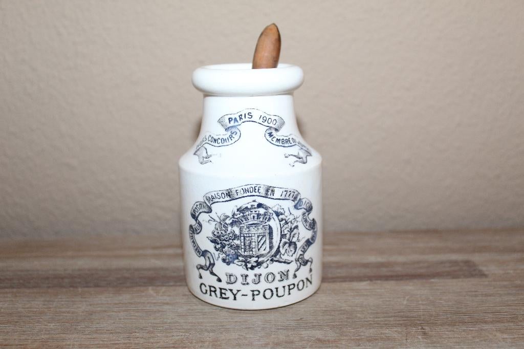 antiek grey poupon moutarde mosterdpotje Sarreguemines II, Antiek en Kunst, Ophalen of Verzenden