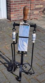 Art Deco Haardstel met lange lucifers erbij zie foto's., Ophalen of Verzenden, Hout, Houtkachel