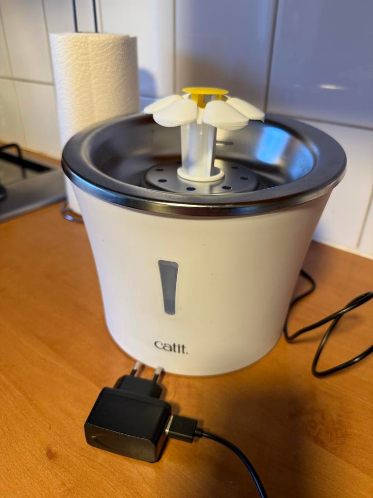 Catit drinkfontein Daisy/bloem RVS, Ophalen of Verzenden, Zo goed als nieuw