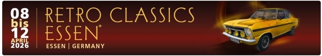 RETRO CLASSICS ESSEN 9-12 april 2026 2x E-Tickets, Tickets en Kaartjes, Twee personen