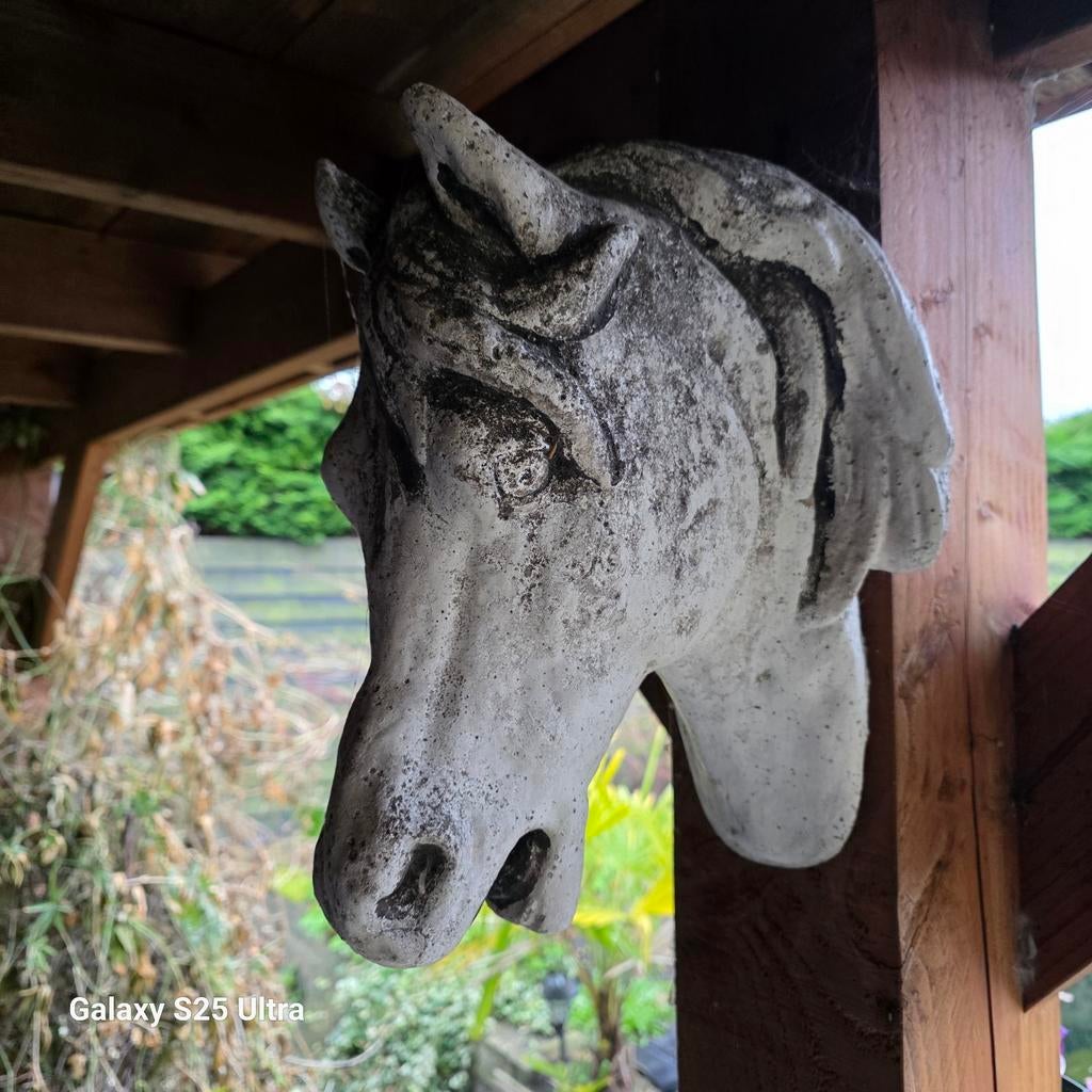 Betonnen paardenhoofd, Tuin en Terras, Tuinbeelden, Ophalen