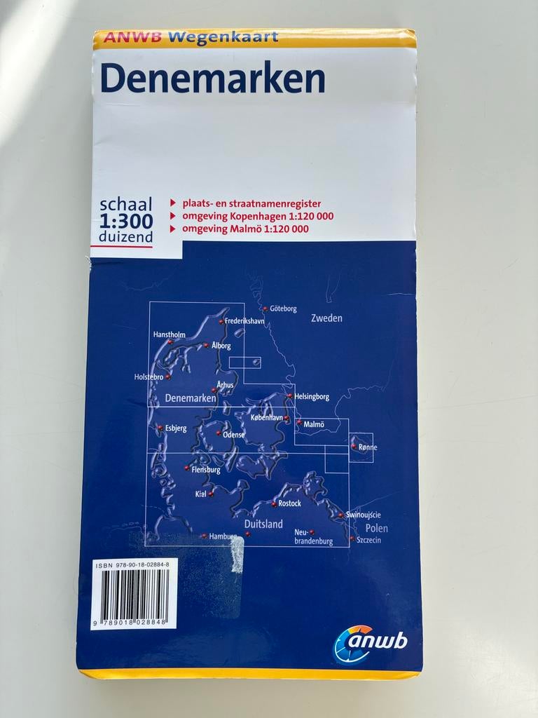 ANWB Wegenkaart Denemarken - Schaal 1:300.000, Gelezen, 2000 tot heden, Landkaart, Europa Overig