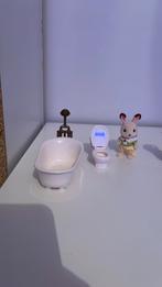 Sylvanian Families badkamer set + Konijntje, Verzamelen, Poppenhuizen en Toebehoren, Ophalen, Zo goed als nieuw, Poppenhuis