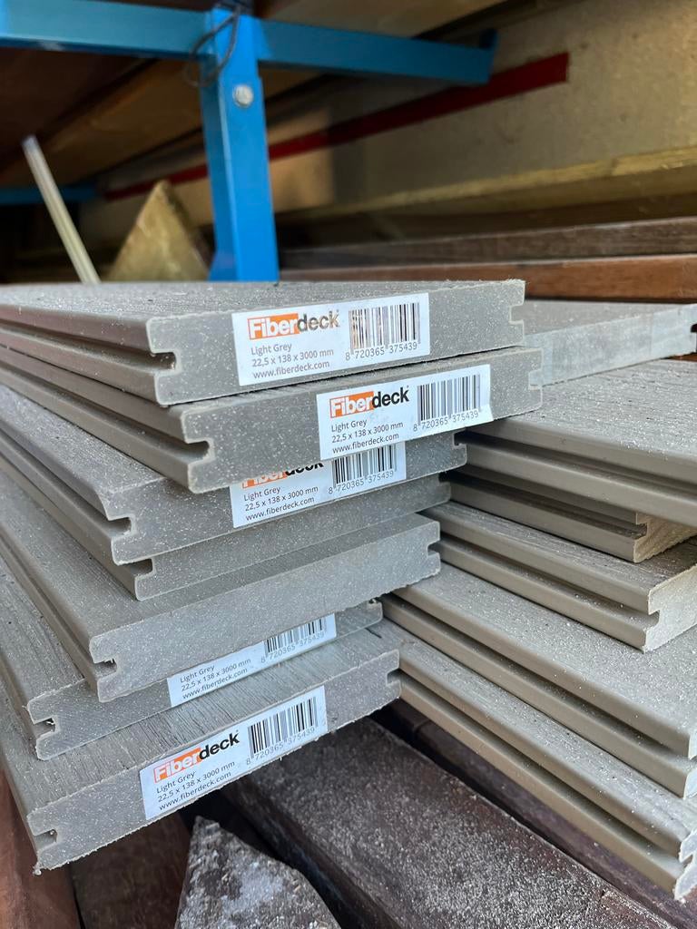 Fiberdeck composiet vlonderplanken - 13 stuks nieuw (300cm), Tuin en Terras, Terrasdelen en Vlonders, Ophalen, Nieuw, Composiet