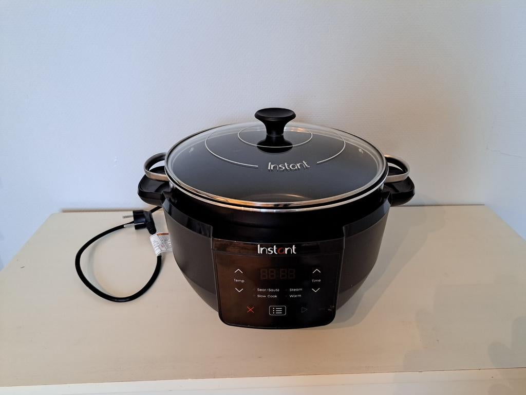 Instant superior slowcooker 7,1 Liter, Ophalen, Zo goed als nieuw, Rvs, Kookpan of Snelkookpan