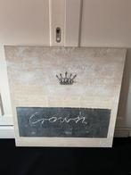 Groot Canvas schilderij ‘The Crown’, Ophalen, Zo goed als nieuw, Schilderij, 75 tot 100 cm