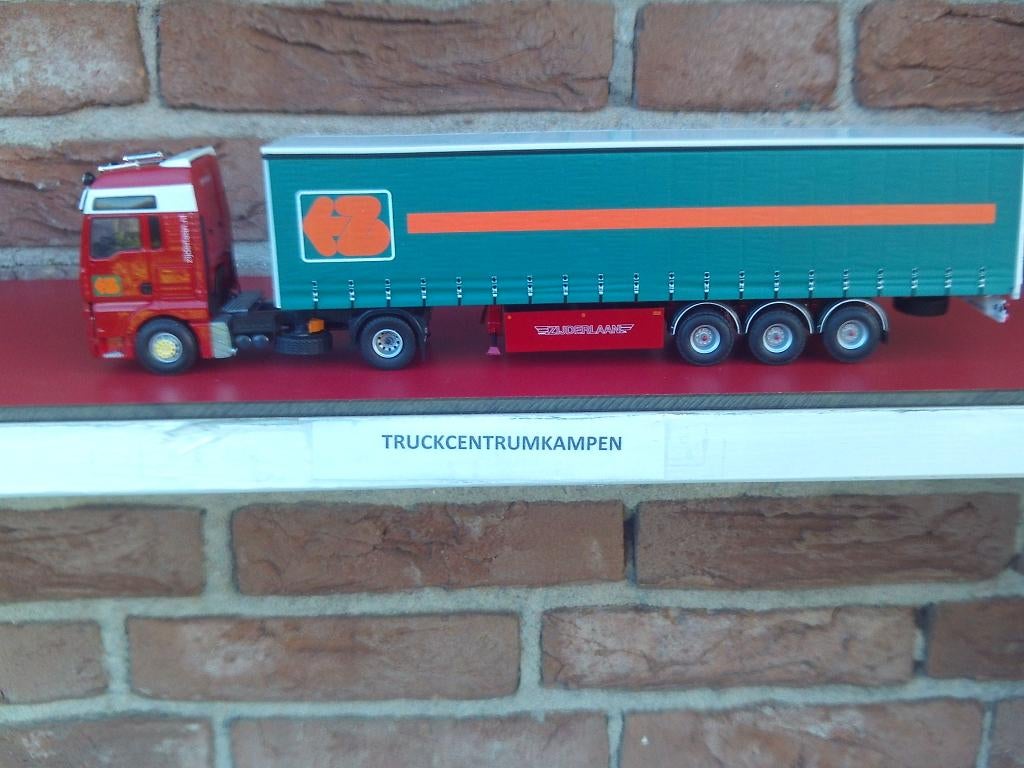 Tekno  Man  met  Tautliner  van  Zijderlaan., Hobby en Vrije tijd, Modelauto's | 1:50, Ophalen of Verzenden, Nieuw, Bus of Vrachtwagen