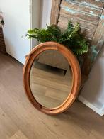 Mooie geloogd grenen spiegel, Gebruikt, Ophalen of Verzenden, Minder dan 100 cm, Ovaal
