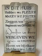 Houten teksbord, Huis en Inrichting, Woonaccessoires | Tekstborden en Spreuken, Ophalen, Zo goed als nieuw