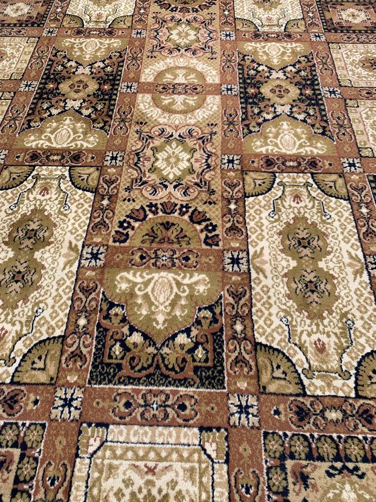 Prachtig Sfeervol Vintage Vloerkleed Zuiver Scheerwol., Ophalen, Bruin, 200 cm of meer, Zo goed als nieuw