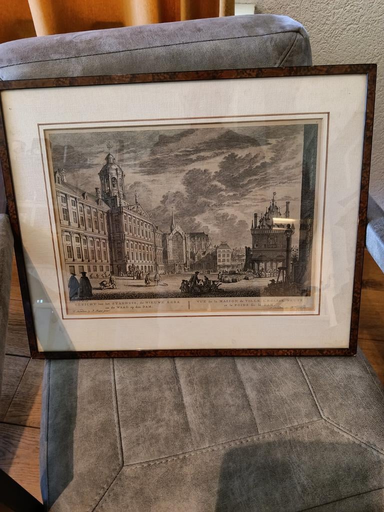 Mooie zeefdruk? Paleis op de Dam ., Antiek en Kunst, Ophalen of Verzenden