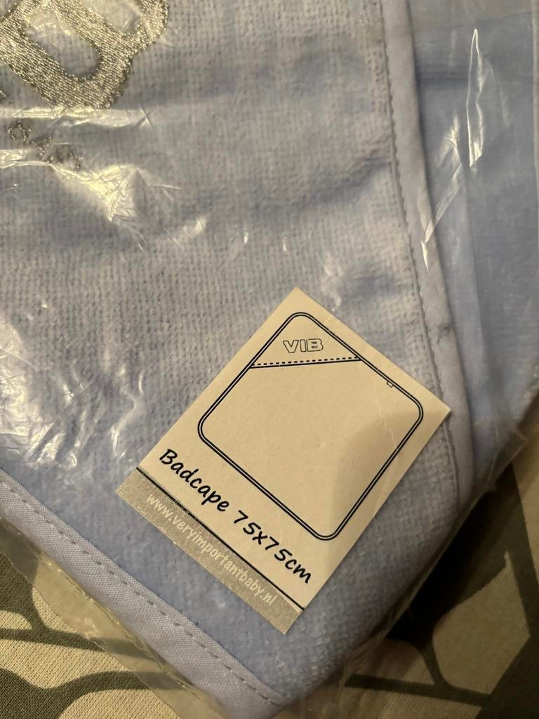 Nieuwe VIB Badcape 75x75cm - Lichtblauw, Ophalen of Verzenden, Nieuw