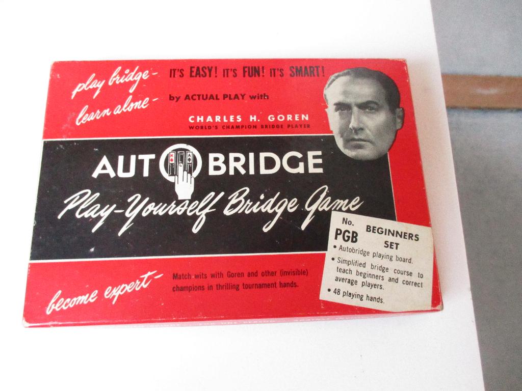 Vintage Bridge spel voor 1 persoon, Hobby en Vrije tijd, Overige Hobby en Vrije tijd, Ophalen of Verzenden, Gebruikt