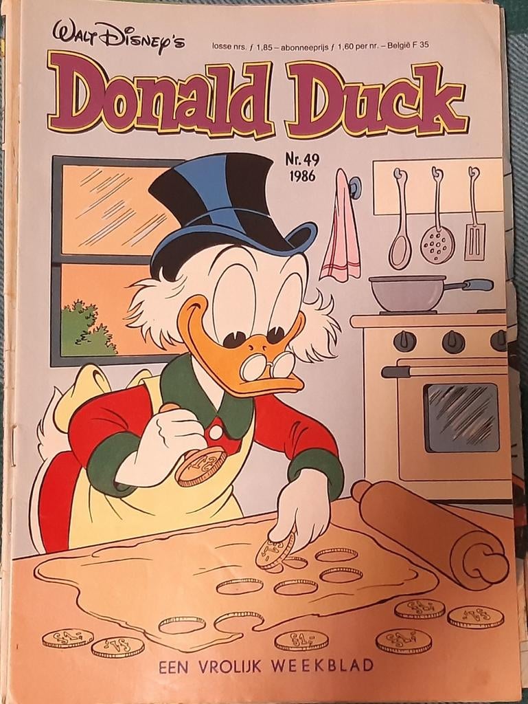 Donald Duck weekblad nr. 49 uit 1986, Eén comic, Europa, Zo goed als nieuw, Walt disney