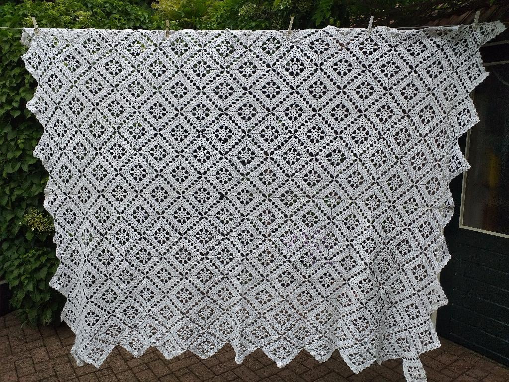 Gehaakt sprei 1 persoons., Ophalen of Verzenden, Zo goed als nieuw