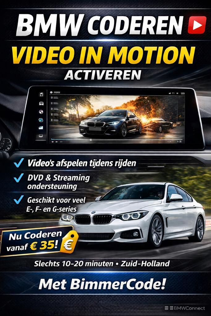 BMW Coderen – Video in Motion Activeren - E-, F- en G-series, Auto diversen, Tuning en Styling, Ophalen