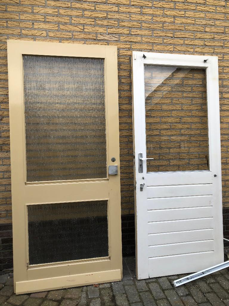 Voordeur en achterdeur, hardhout, Ophalen, Gebruikt, 80 tot 100 cm, Minder dan 200 cm