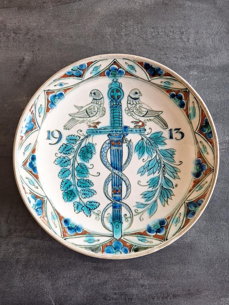 Porceleyne Fles delfts blauw wandbord 23CM, Antiek en Kunst, Antiek | Wandborden en Tegels, Ophalen of Verzenden