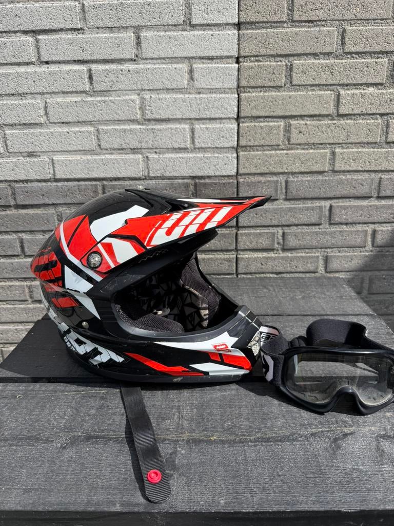 Motorcross helm van Shot. Kids maat XS., Motoren, Overige merken, XS, Kinderen, Offroadhelm