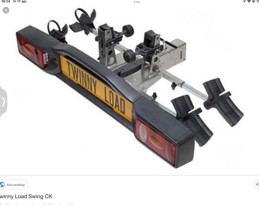 Fietsendrager Twinny Load Swing CK, Ophalen of Verzenden, 2 fietsen, Trekhaakdrager, Elektrische fiets