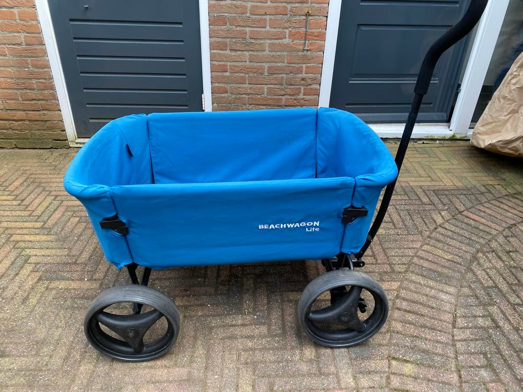 Beachwagon Lite bolderkar blauw, Caravans en Kamperen, Bolderkarren, Ophalen of Verzenden, Gebruikt