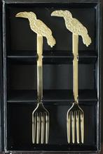 2 Vorkjes met Gestileerde Toekan - Valk Exclusief, Overige materialen, Ophalen of Verzenden, Zo goed als nieuw, Vaatwasserbestendig