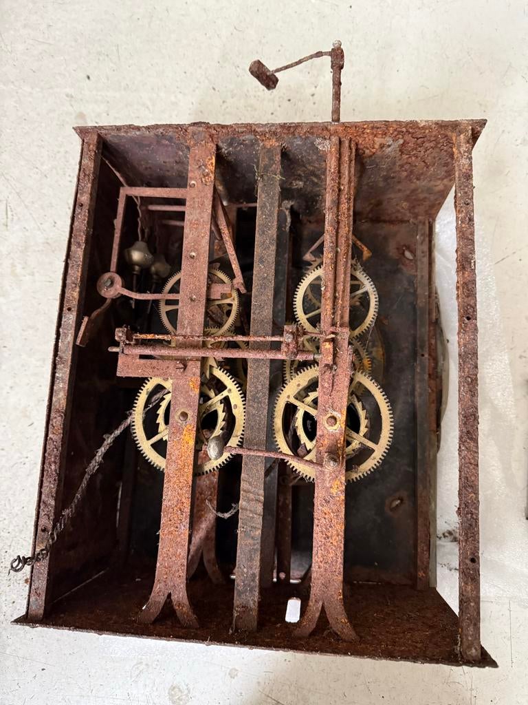Comtoise uurwerk voor restauratie (dubbele slag bel en gong), Antiek en Kunst, Antiek | Klokken, Ophalen of Verzenden