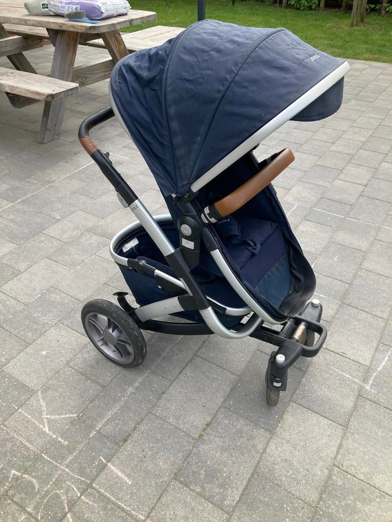 Joolz Geo kinderwagen blauw gebruikt met voetenzak, Kinderen en Baby's, Kinderwagens en Combinaties, Gebruikt, Verstelbare duwstang