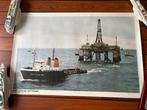 Vintage Poster Smit-Lloyd 109 Rotterdam Olieplatform, Ophalen of Verzenden, Gebruikt