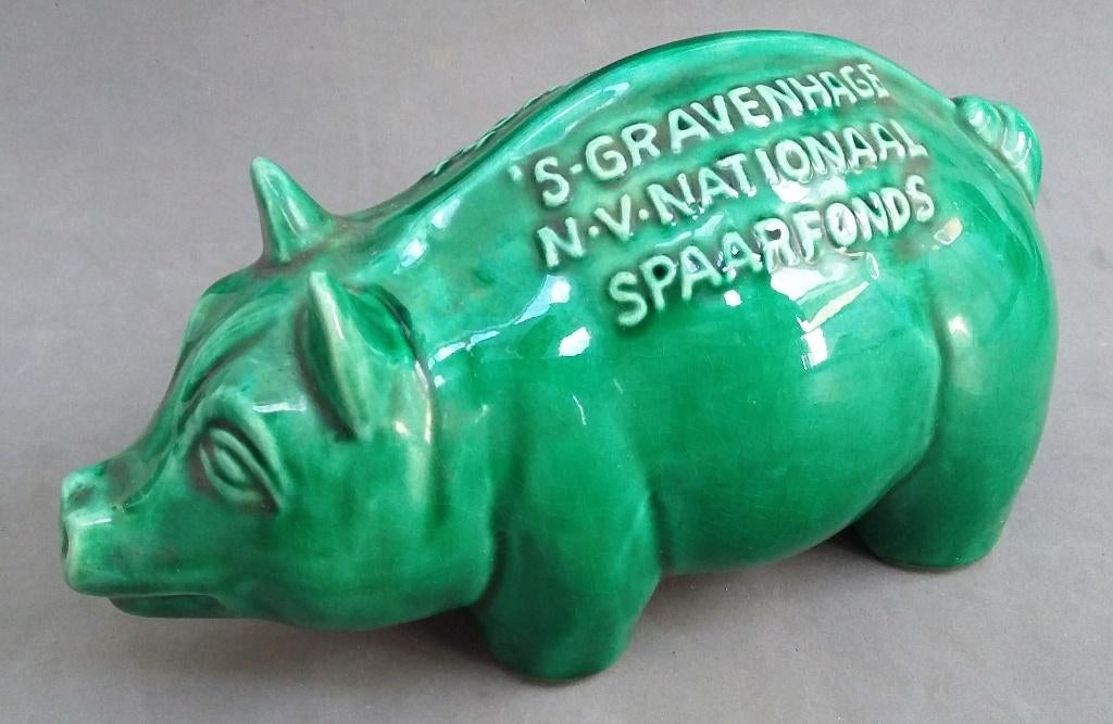 Om 1960 Spaarvarken Spaar Varken Nationaal Spaarfonds, Ophalen of Verzenden