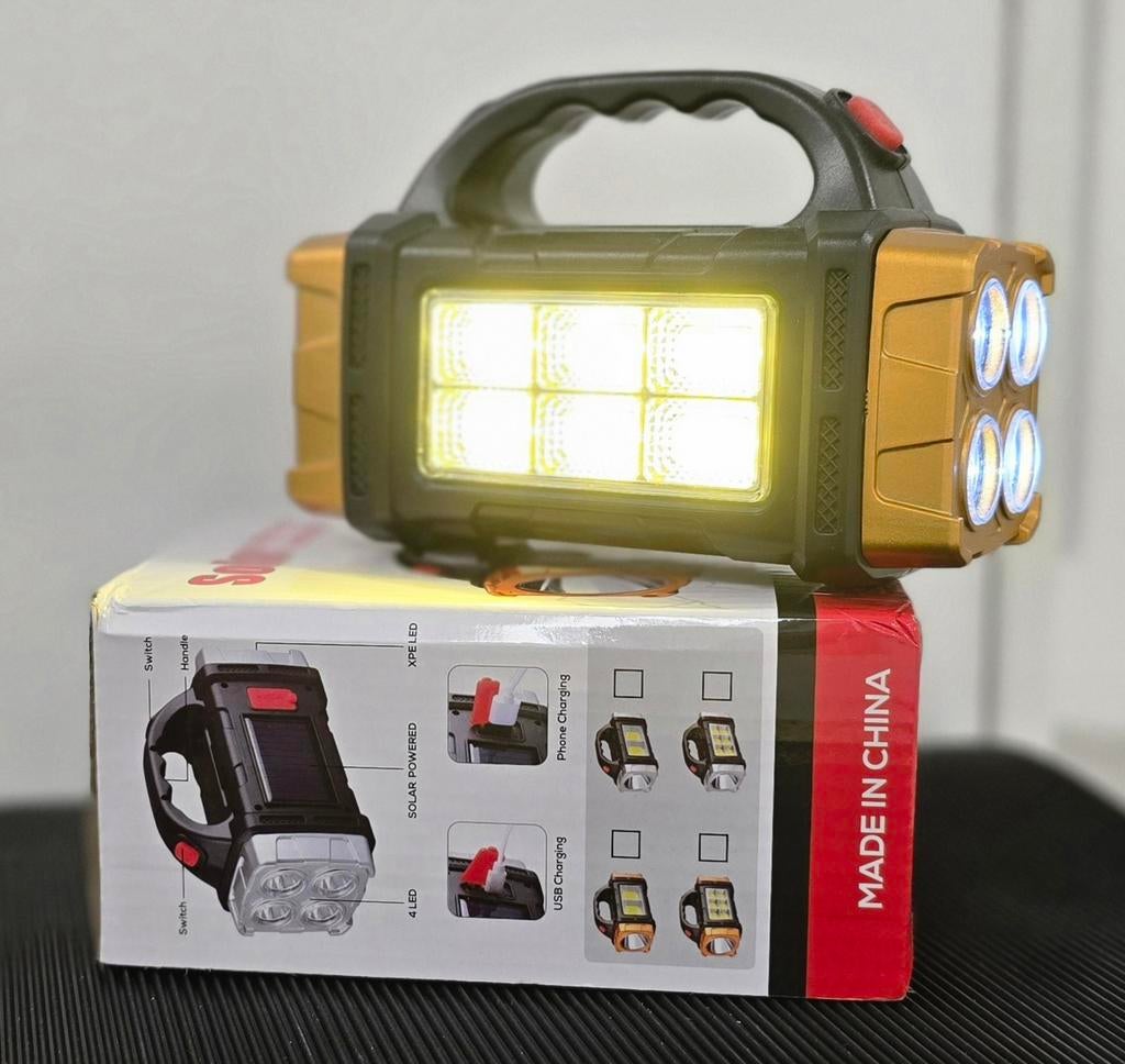Oplaadbare LED Zaklamp 1800 Lumen USB Powerbank, Ophalen of Verzenden, Nieuw, Accu