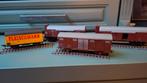 4 x GOEDERENWAGONS  (o.a. Fleischmann), Hobby en Vrije tijd, Modeltreinen | H0, Ophalen of Verzenden, Gelijkstroom, Wagon, Fleischmann