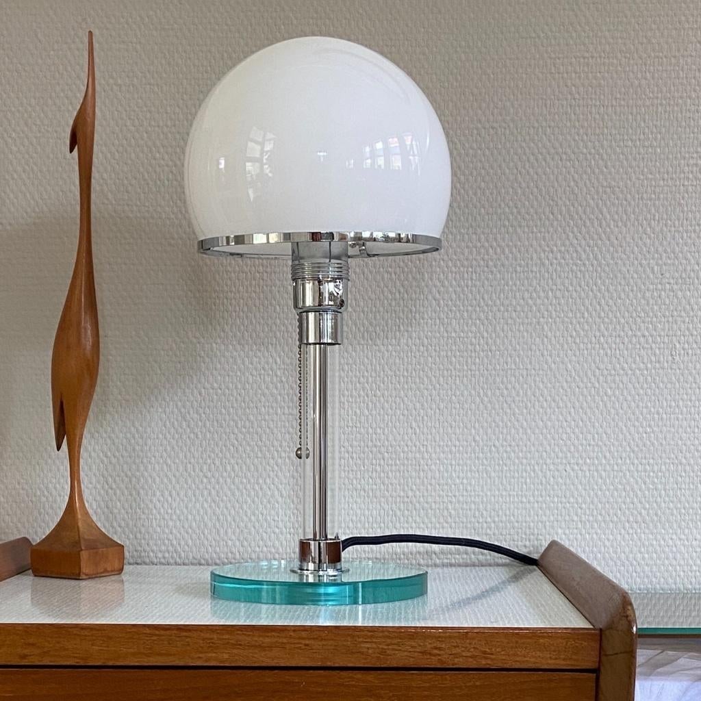 Tafellamp Replica Bauhaus, W. Wagenfeld, Ophalen, Gebruikt, Glas, Mid-Century Modern