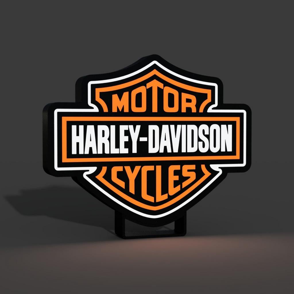 Harley Davidson lamp, Harley Davidson lichtbox, Ophalen of Verzenden, Zo goed als nieuw, Motor, Industrieel, Modern
