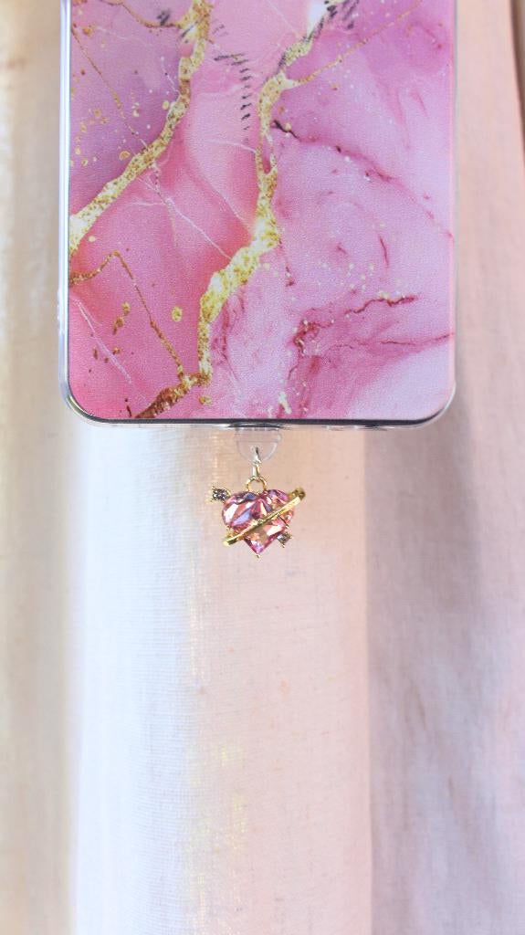 Hartvormige Telefoon Bedel / Stof Plug (GLOEDNIEUW), Sieraden, Tassen en Uiterlijk, Bedels, Overige merken, Overige materialen