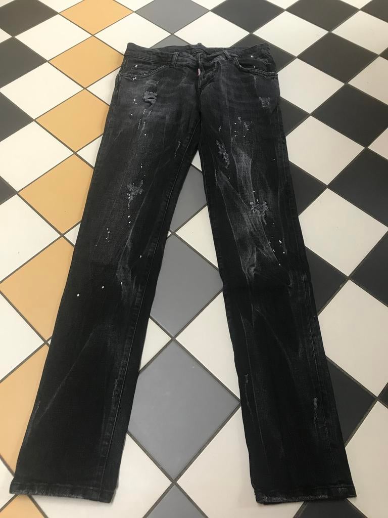 Dsquared2 zwarte jeans slim jean s m 42, Zwart, Ophalen of Verzenden, Zo goed als nieuw, W30 - W32 (confectie 38/40)