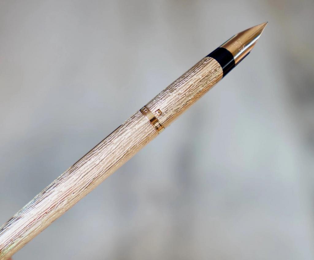 Parker 105 Bark Gold medium 14k nib., Ophalen, Zo goed als nieuw, Vulpen, Parker