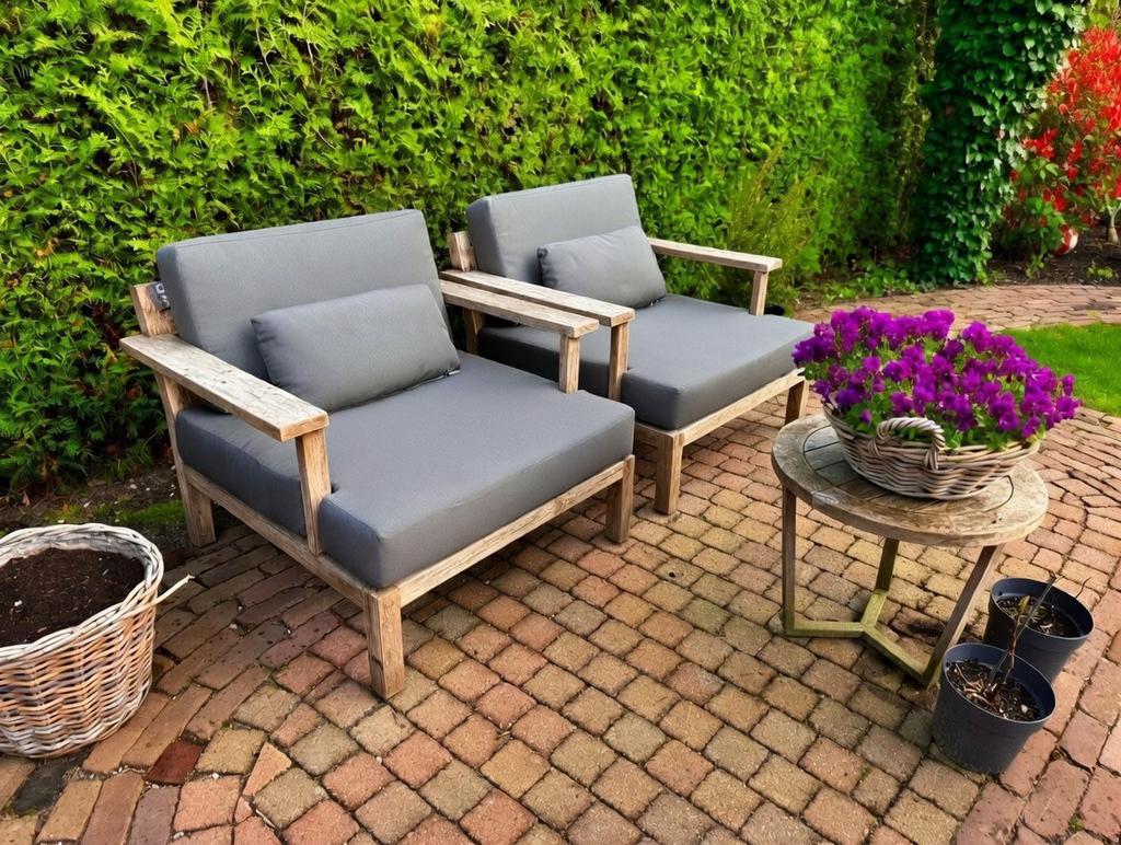 Apple Bee XXL factor Loungeset Tuinset, Tuin en Terras, Ophalen, Zo goed als nieuw, Wicker, Stoel