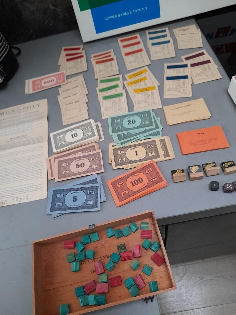Vintage Monopoly Bordspel - Complete Set, Hobby en Vrije tijd, Gezelschapsspellen | Bordspellen, Vijf spelers of meer, Ophalen of Verzenden