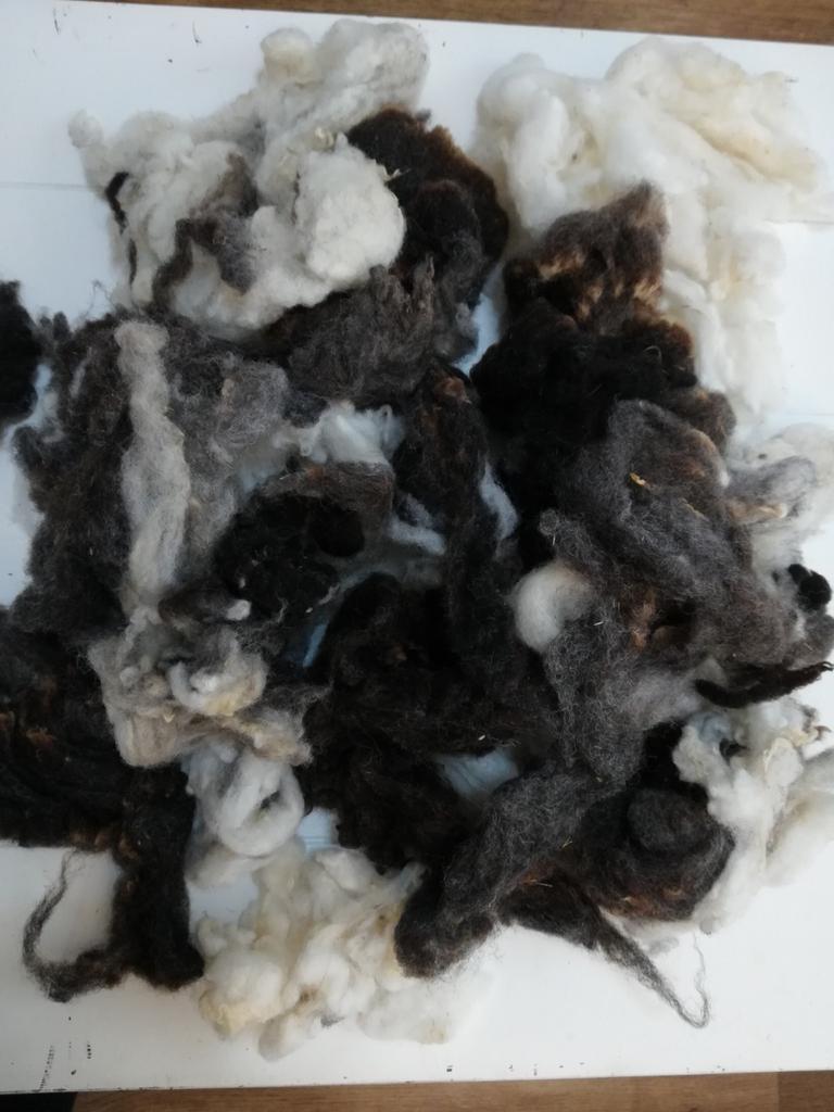 250 gram gewassen schapenwol, Hobby en Vrije tijd, Ophalen of Verzenden